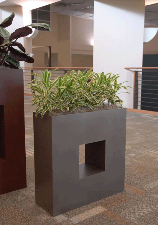 Square Box Planter Aluminum Bronze