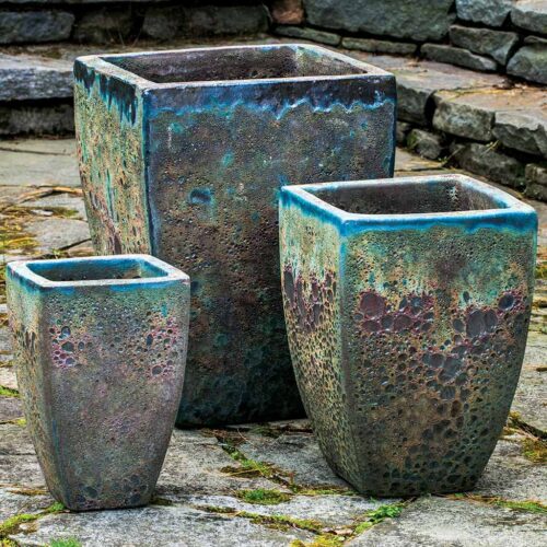 Banteay Planter (glazed Terracotta In Angkor Green Mist) contemporary, terracotta, terra cotta, garden, planter