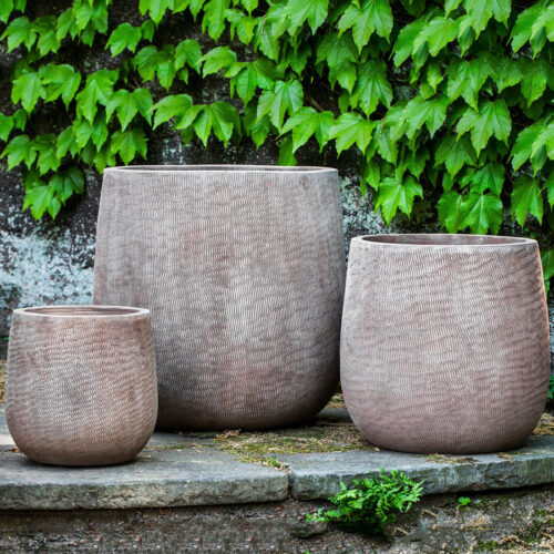 Handspun Linen Planter Set (terracotta In Antico Terra Cotta) contemporary, terracotta, terra cotta, garden, planter