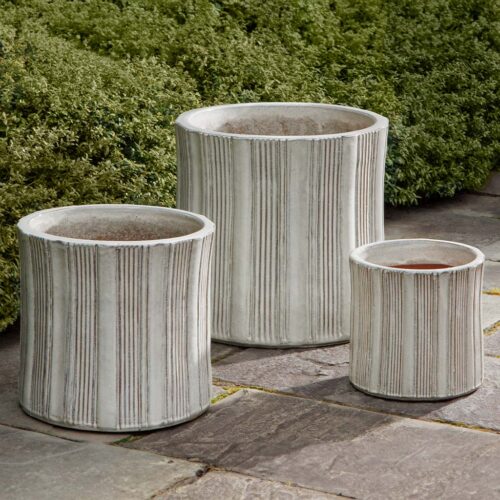 Brush Pot Planter Set (terracotta In Glazed Cream) contemporary, terracotta, terra cotta, garden, planter