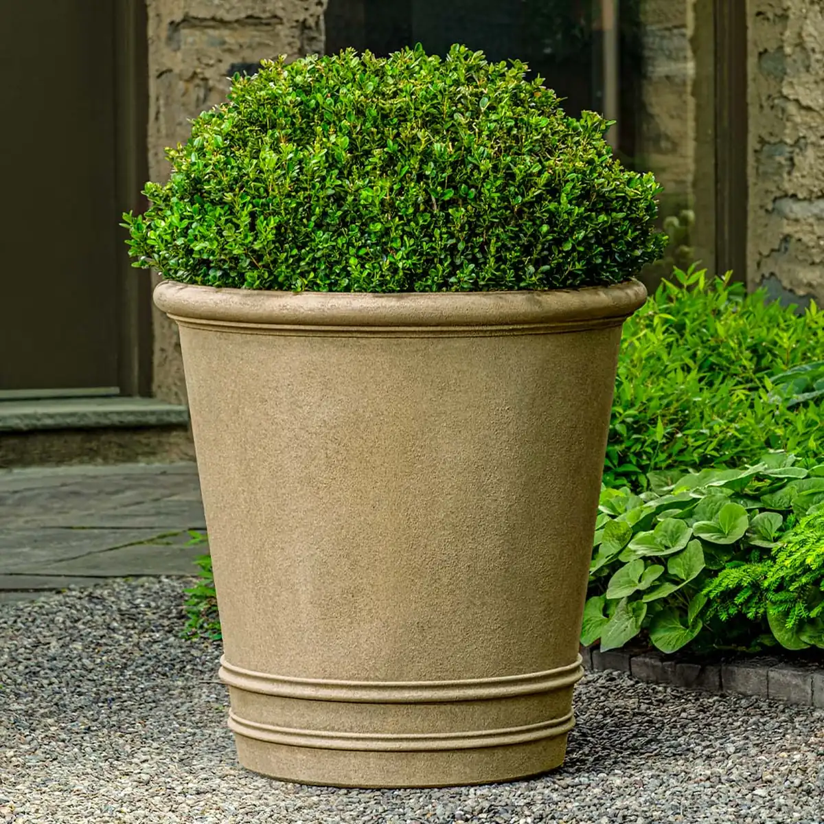 94 814 2300 round rolled rim planter large pacifica fiberglass terra antique