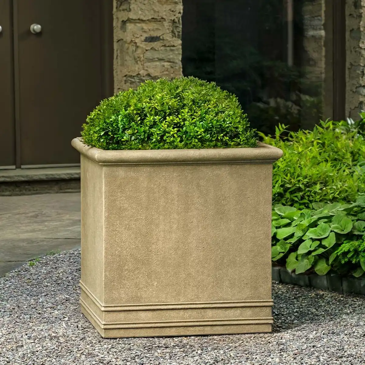 94 815 2300 square rolled rim planter large terra antique lite