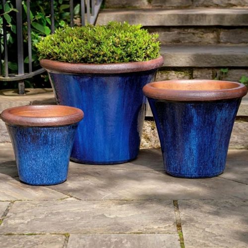 Campania international brighton planters showing textured tapered planters for outdoor spaces