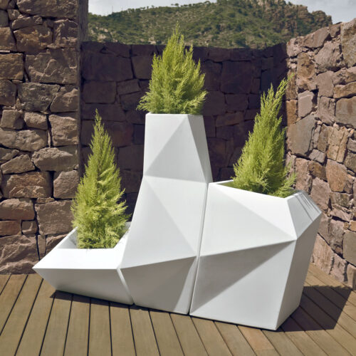 Faz Planter Pots (polyethylene In White)