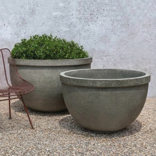 Campania international huntington bowl planter cast stone bowl planter