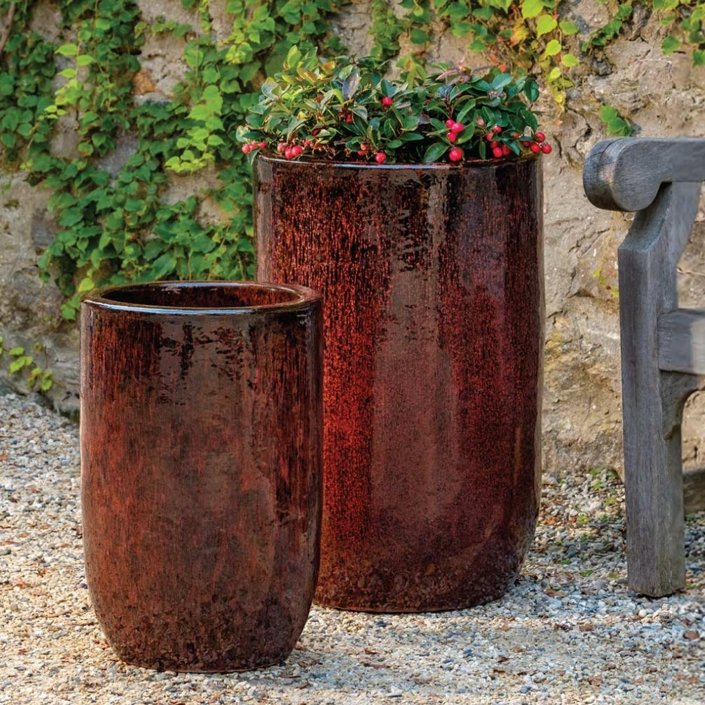 Campania international merlot planters terracotta column planter