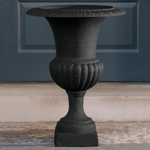 Tall wickford urn traditional, garden, metal, planter, urn
