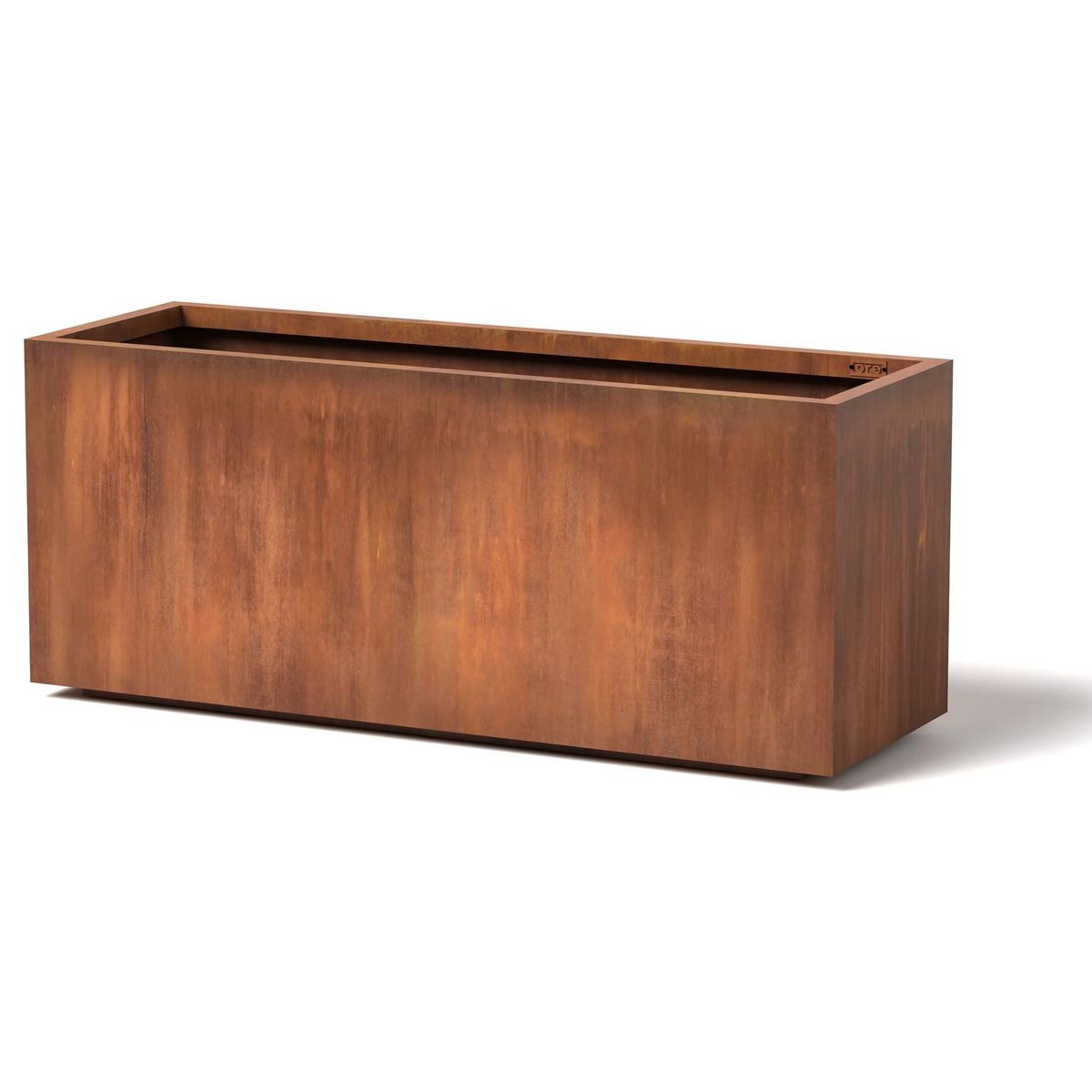 Tall Rectangular Planter Material: Steel Finish: Natural Rust tall rectangular metal garden planter planters decor