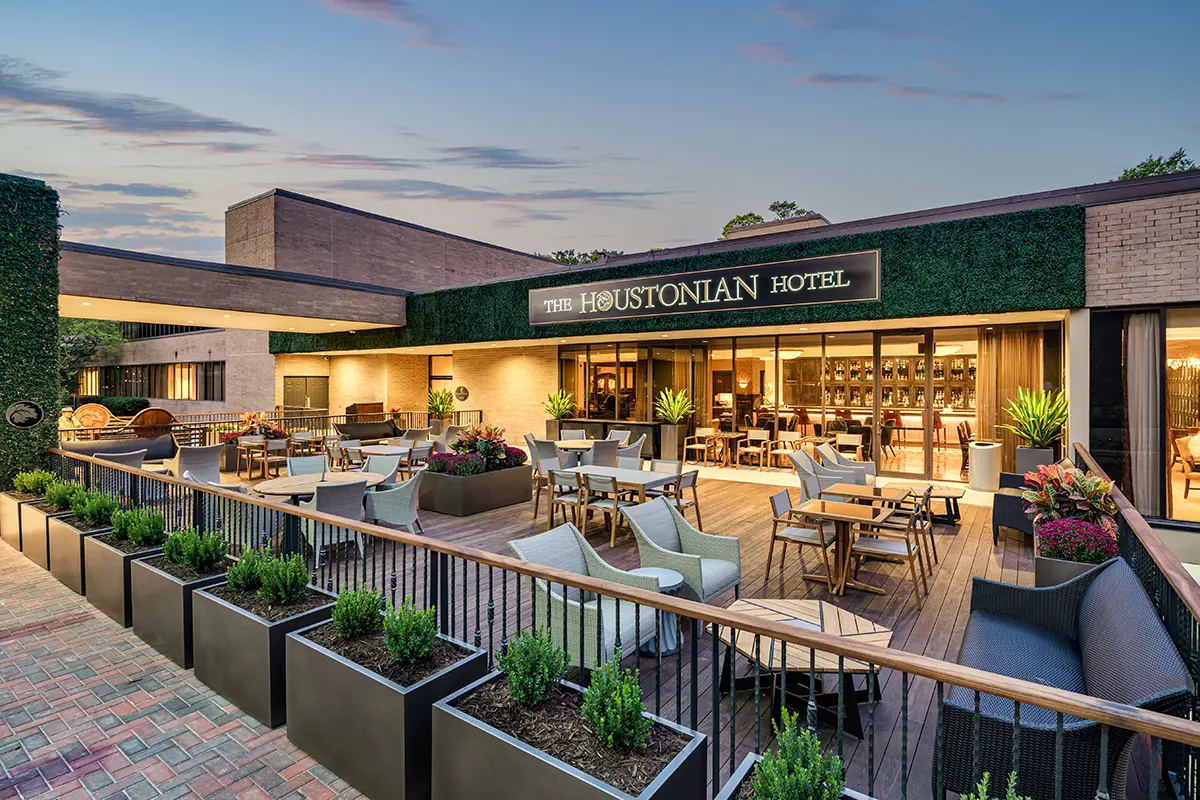 Commercial planters installed at a hotel