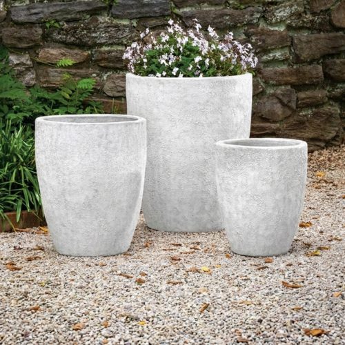 Campania international trentino planters showing terracotta tapered garden planter
