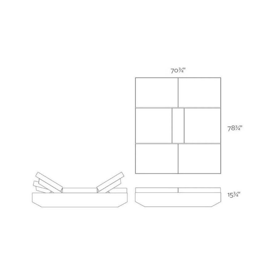 Vela 4 reclining backrest daybed with parasol base