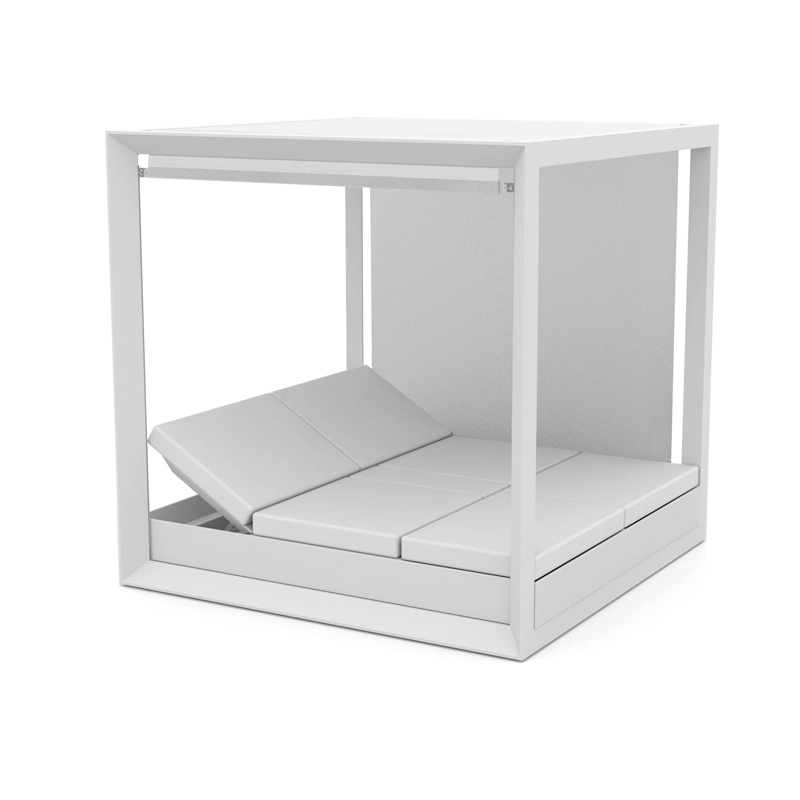 Vondom-Vela-Daybed-with-Reclining-Backrest-and-Parasol-Base Vondom vela daybed with reclining backrest and parasol base