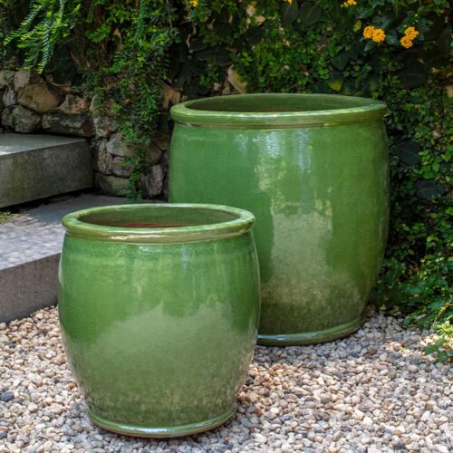 Brooke planter (terracotta in erin green glaze)