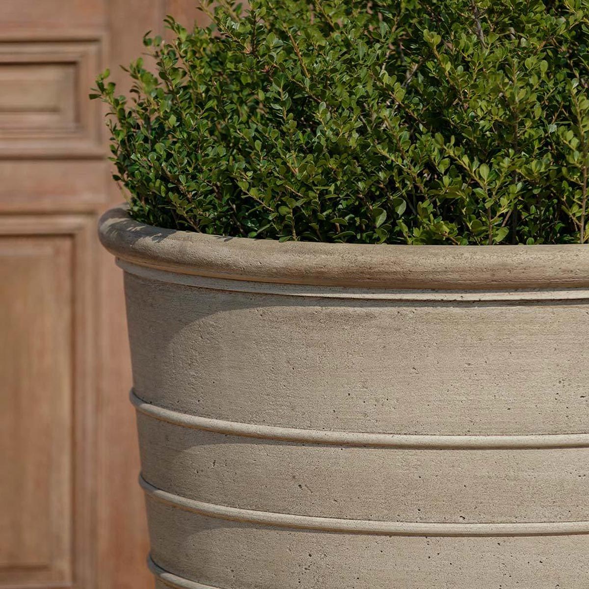 Mill valley planter detail (cast stone in greystone)
