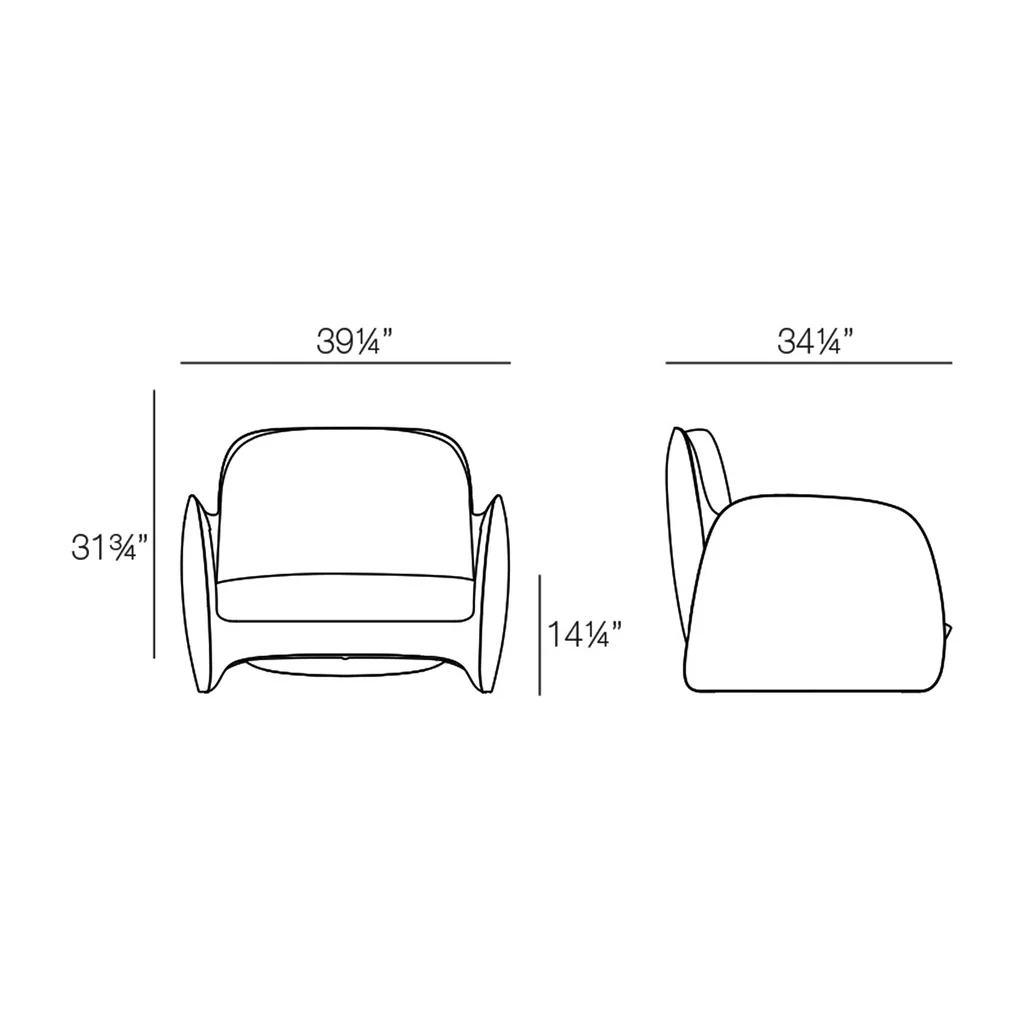 Vondom pezzettina lounge chair view add04