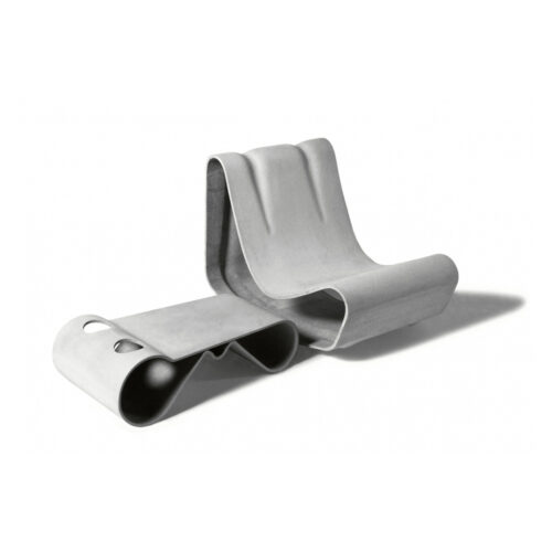 Willy guhl table and chair (fiber cement in gray finish)